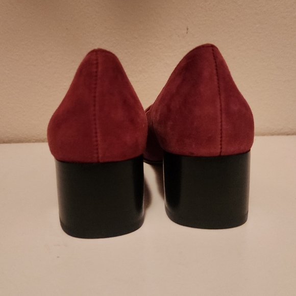 J. Jill Juliette Kiltie Suede Pumps Fringe Womens 6m Comfort Workwear Red Loafer - Picture 5 of 6